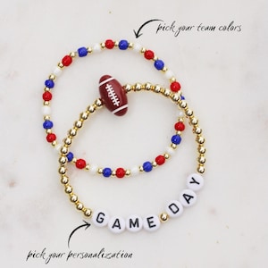 Football Spirit Bracelet | Game Day Bracelet | Personalized Football Bracelet | Team Spirit Bracelet | Team Bracelet | School Team Bracelet