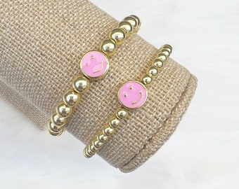 Pink Smiley Bracelets