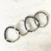 Custom Word Bracelets by Sarahndipity Jewelry || beaded, stretch, stackable, gold, custom, name, initial, mama, mom, wifey, personalized 