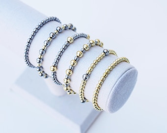 Mixed Metal Stacking Bracelets