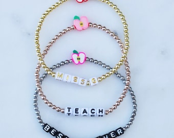 Teacher Apple Bracelet