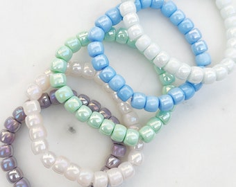 Barrel Bead Stacking Bracelets