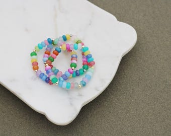 Summer Rondelle Bead Bracelet