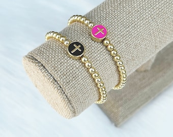 Enamel Cross Bracelets