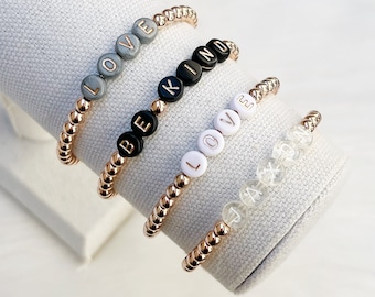 Rose Gold Letter Bracelets