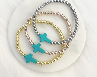 Turquoise Cross Bracelets