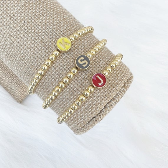 Initial Letter Gold Bracelet | Custom Bracelets Y