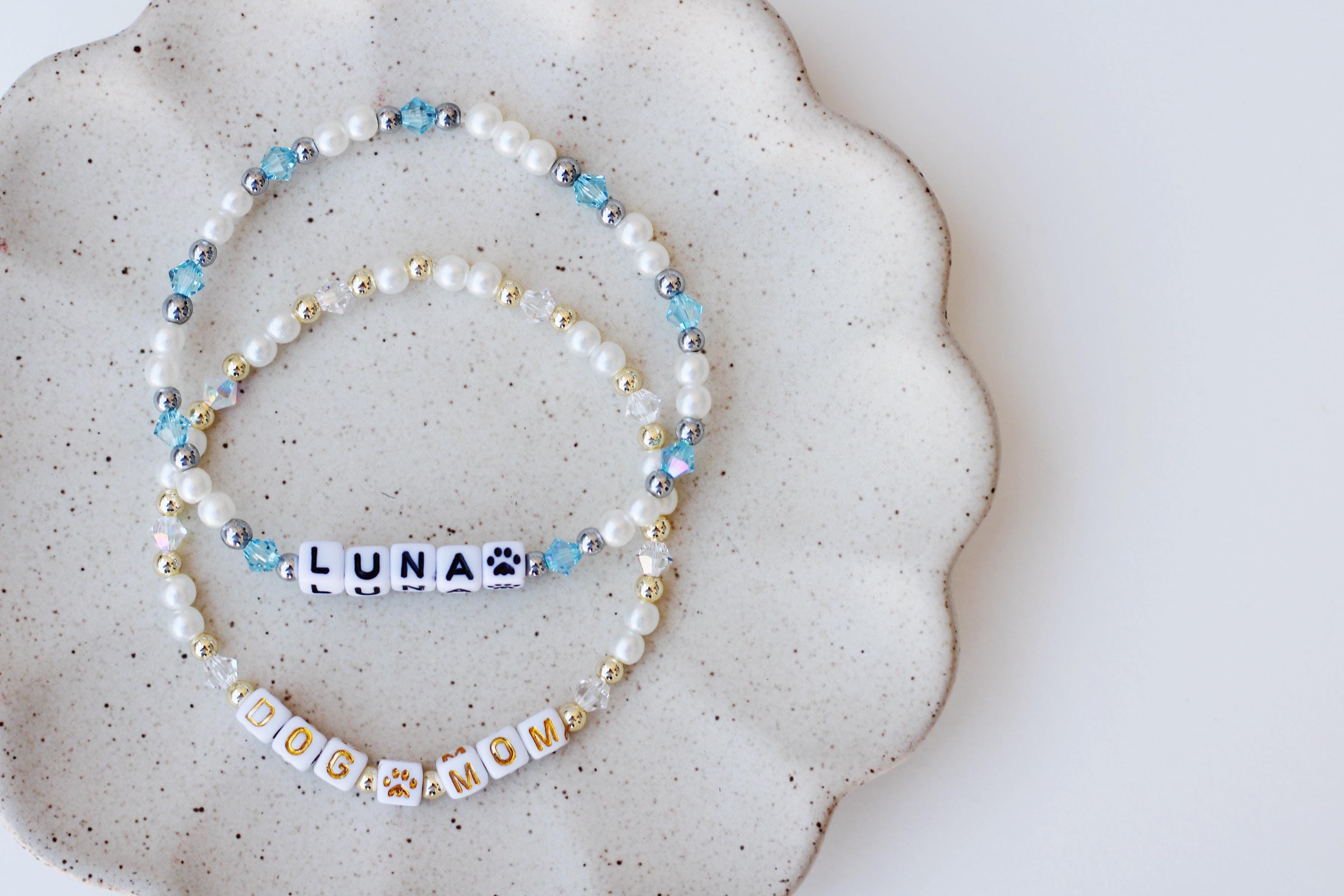 Pet Name Bracelet Personalized Pet Bracelet Personalized Dog Bracelet Dog Name Bracelet Pet Memorial Bracelet Dog Mom