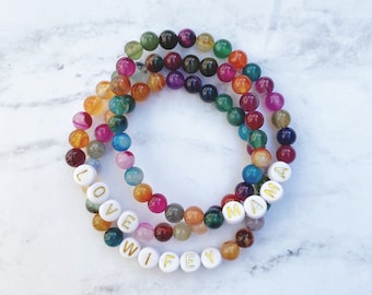 Colorful Word Bracelets