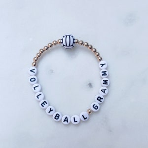 J&M Volleyball Charm Bead For Bracelets - Alloy Dangle Charm For European Bracelets, Great Gift For Sports Lovers