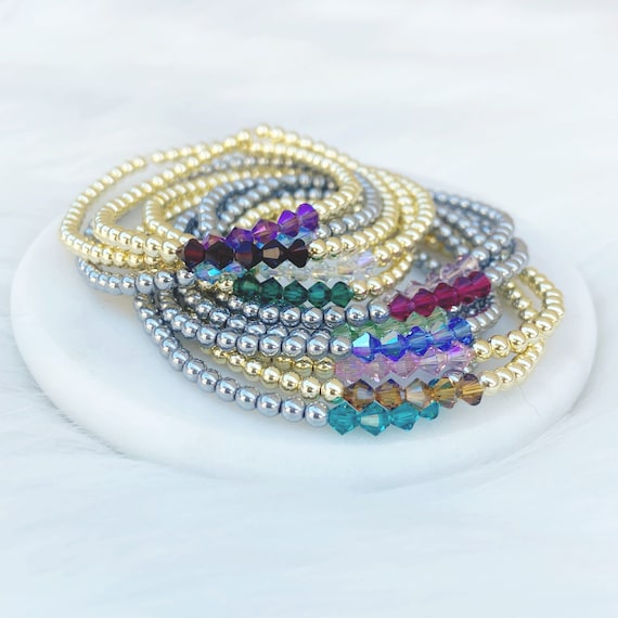 Birthstone bead bracelets deals