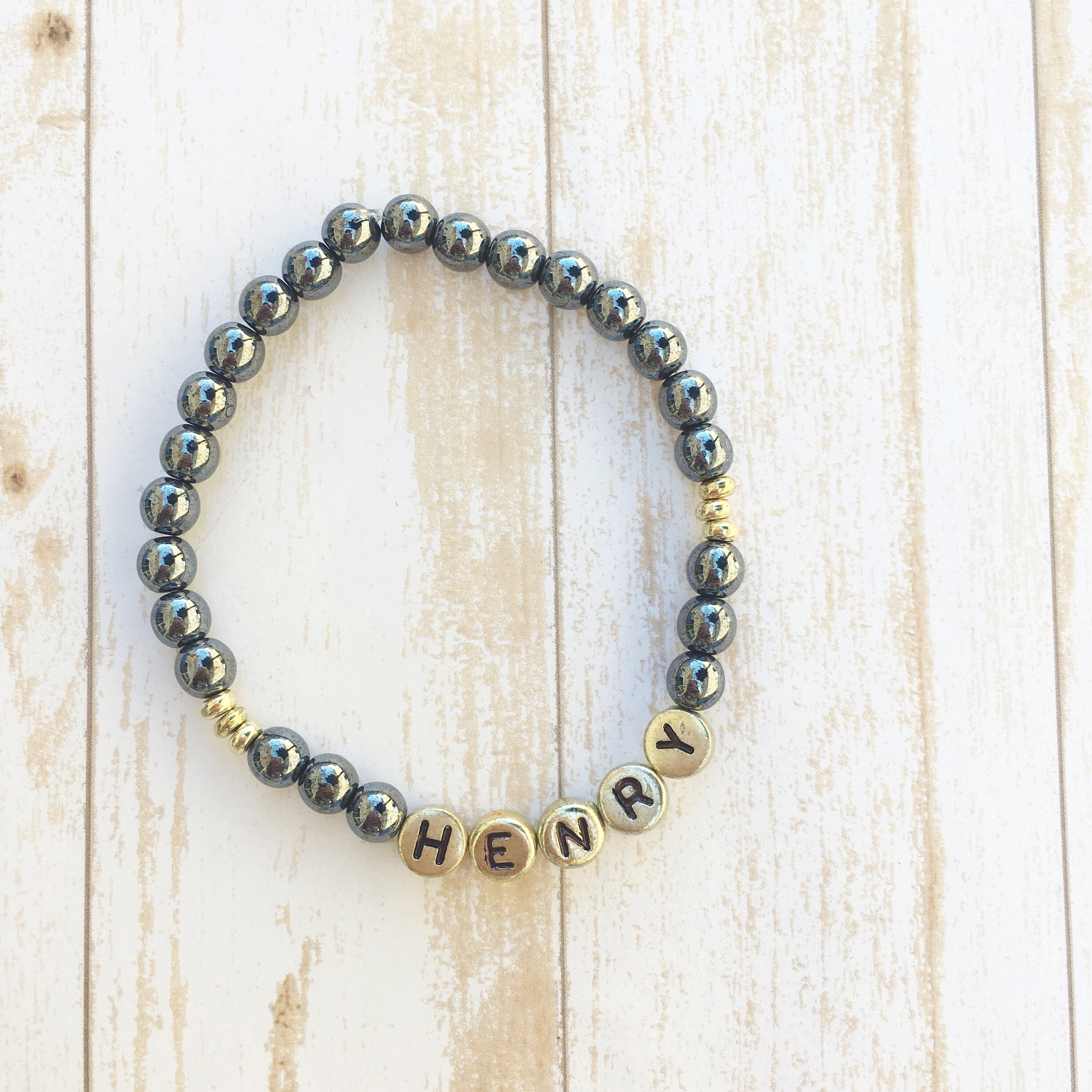 Custom Word Bracelet in Gold & Silver