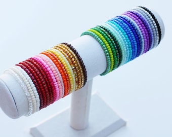 Seed Bead Stacking Bracelets
