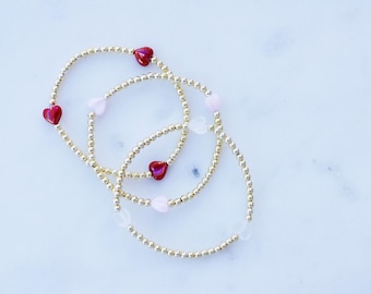 Heart Bead Bracelets