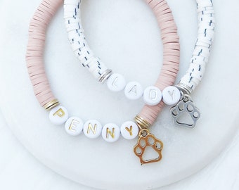 Custom Pet Charm Heishi Bracelets