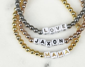 Mini Block Custom Word Bracelets