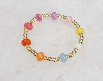 Colorful Rondelle Bead Bracelet