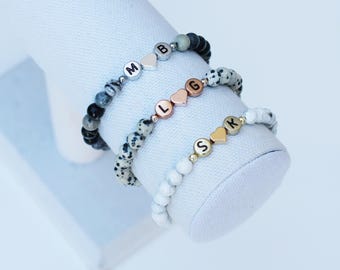 Love Initial Bracelets
