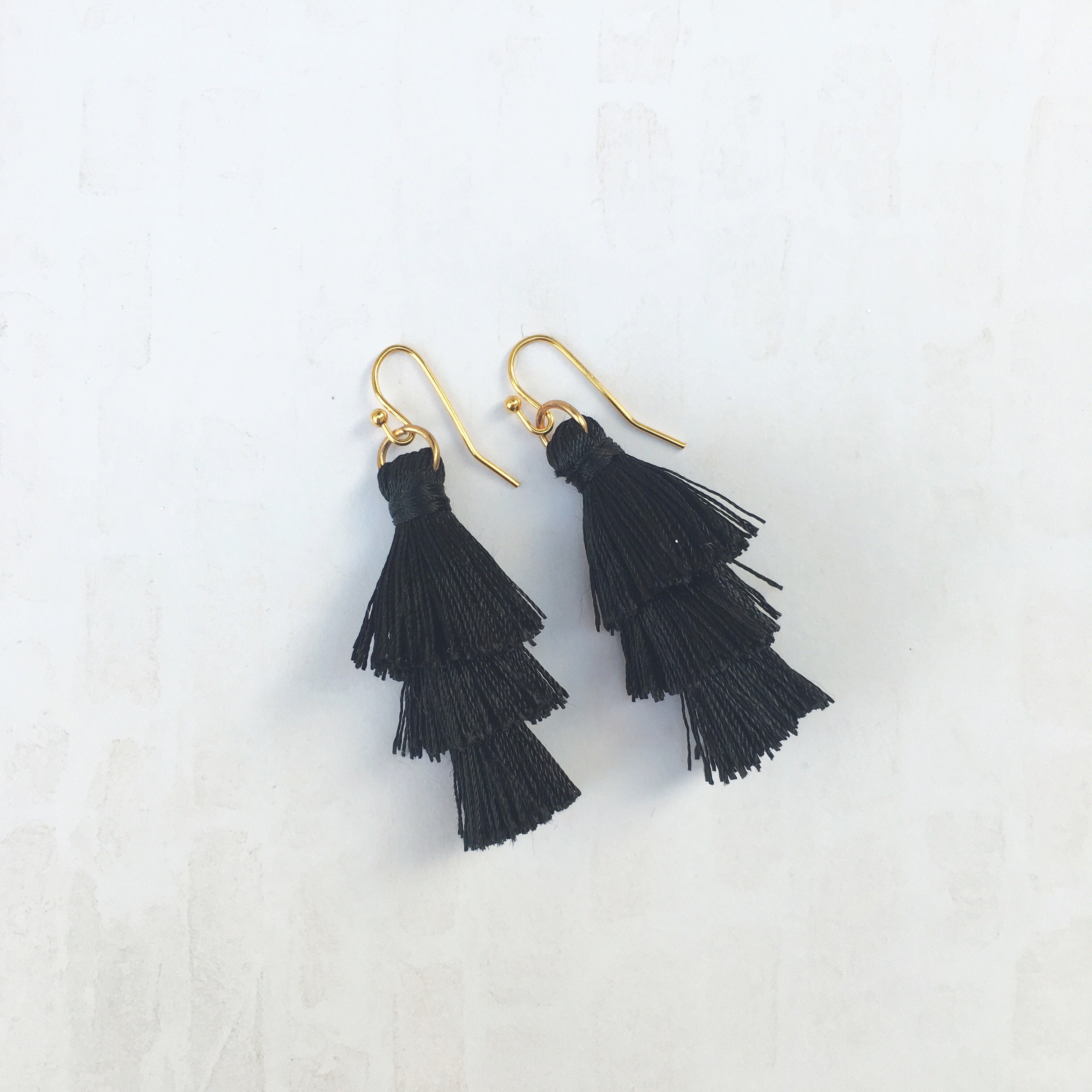 Black Tassel Earrings