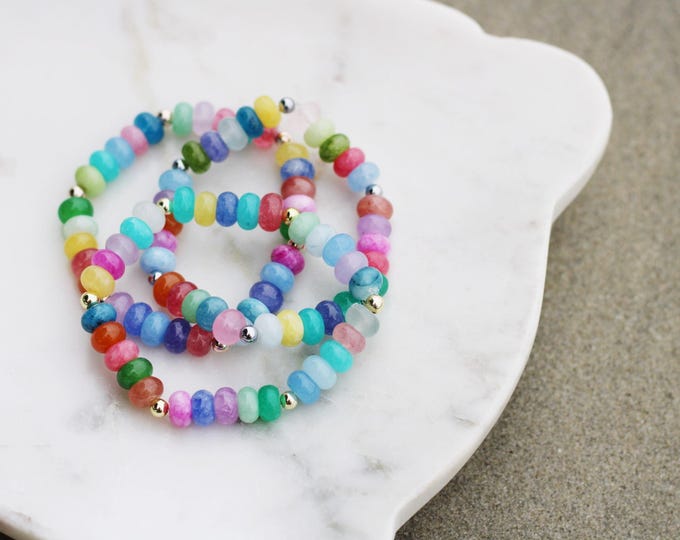 Featured listing image: Summer Rondelle Bead Bracelet