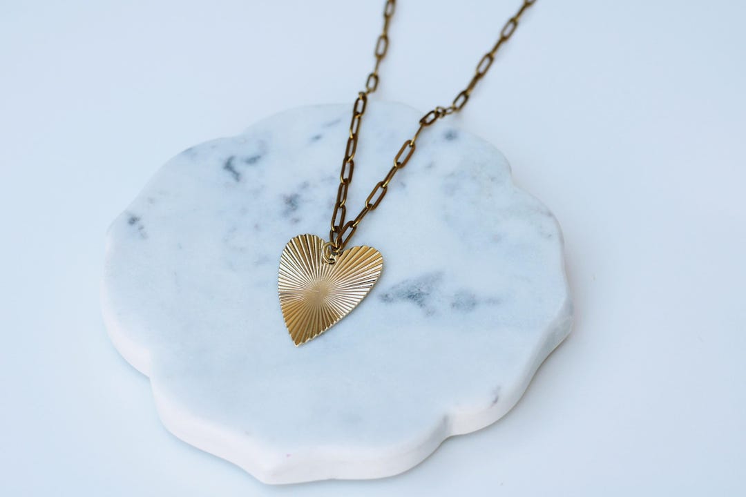 Textured Heart Necklace main image 0