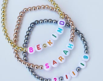 Colorful Word Stacking Bracelets