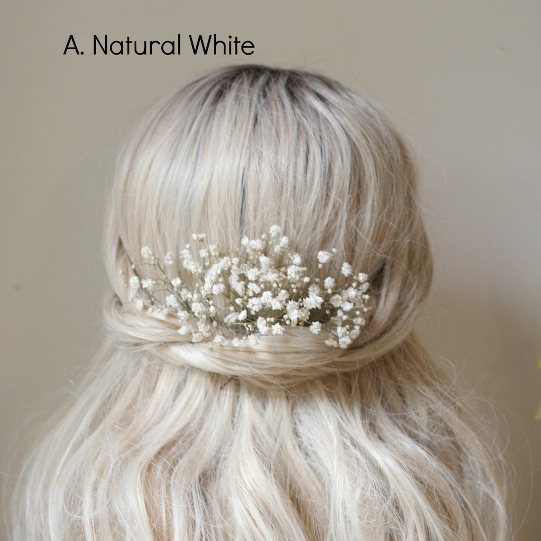 Baby's Breath Hair Pins, Bridal Hair Pins, Bridesmaid Hair Accessories, Flower Hair Clip, Flower