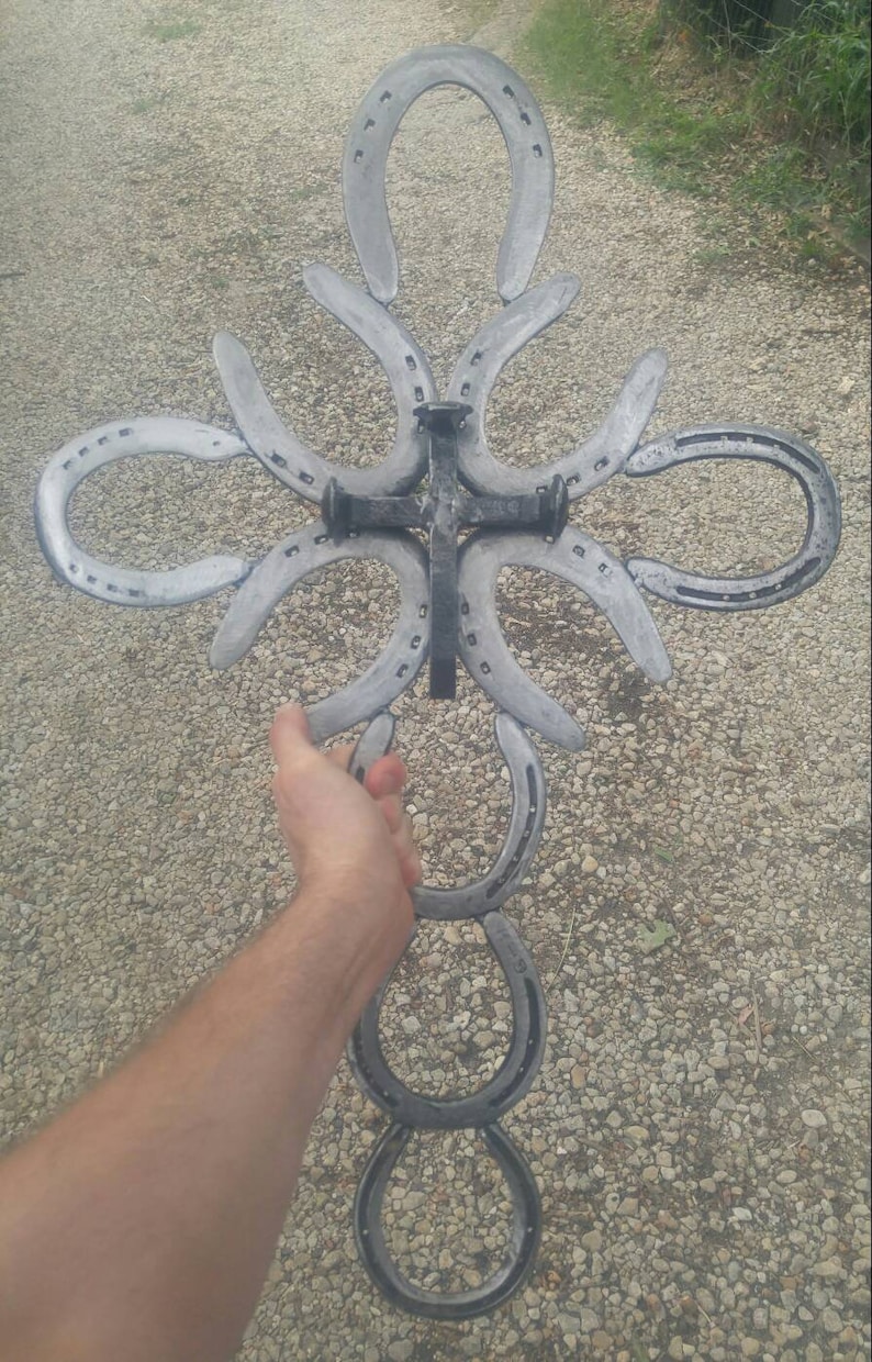 Unique Horseshoe Spike Cross Etsy