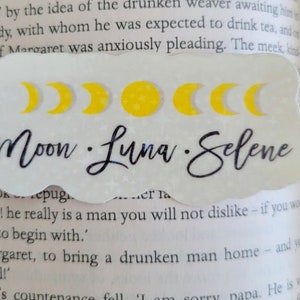 Laptop Decal--MOON GODDESS NAMES, Moon phases, space, astronomy