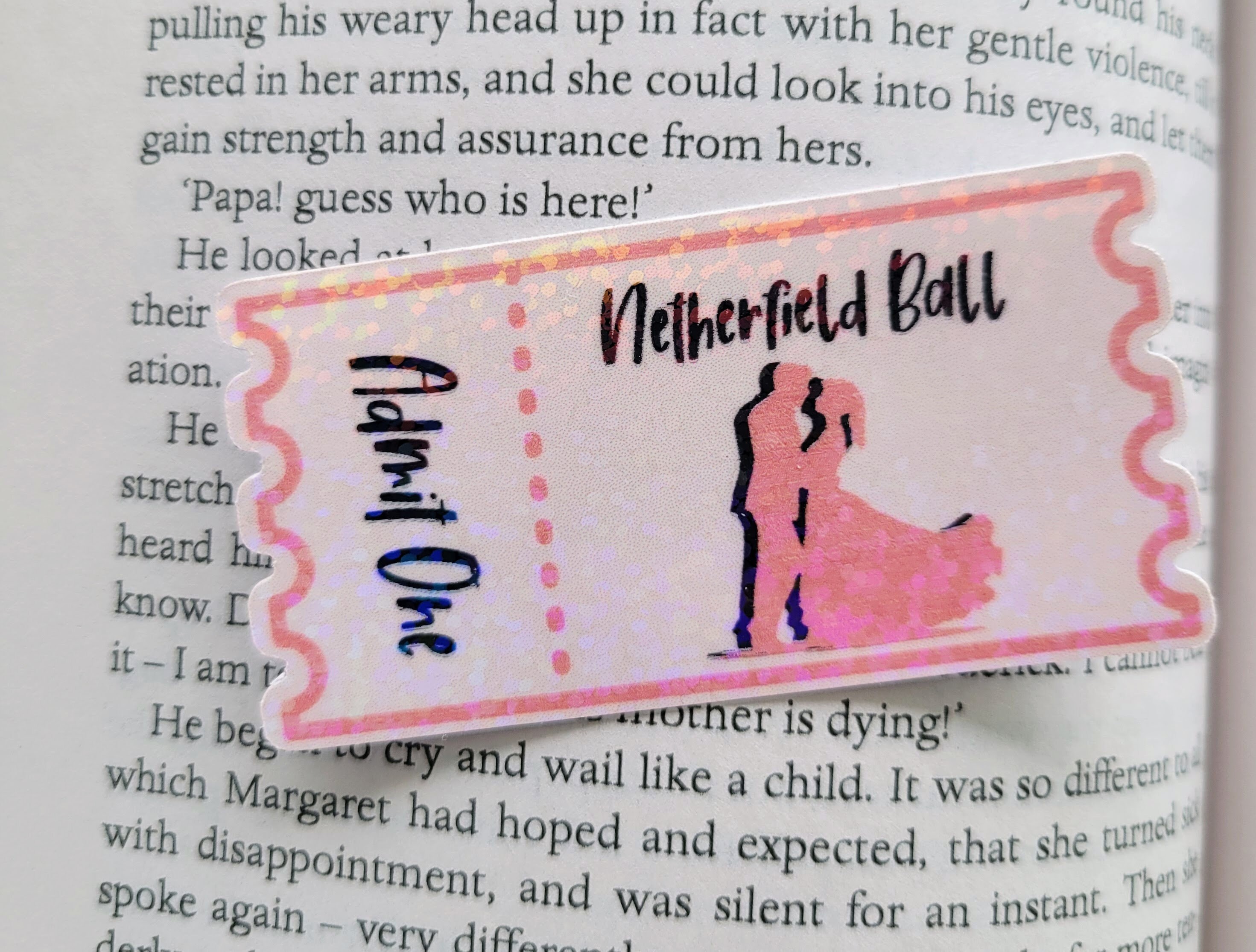 Pride \u0026 Prejudice Laptop Decal--Netherfield Ball Ticket, image size:2942x2230