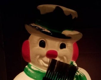 vintage blow mold snowman with broom 1990s tpi 31 inches smiling snowman blowmold blow mold outdoor christmas decoration - Vintage Outdoor Christmas Decorations vintage blow mold snowman with broom 1990s tpi 31 inches smiling snowman blowmold blow mold outdoor christmas decoration - Vintage Outdoor Christmas Decorations