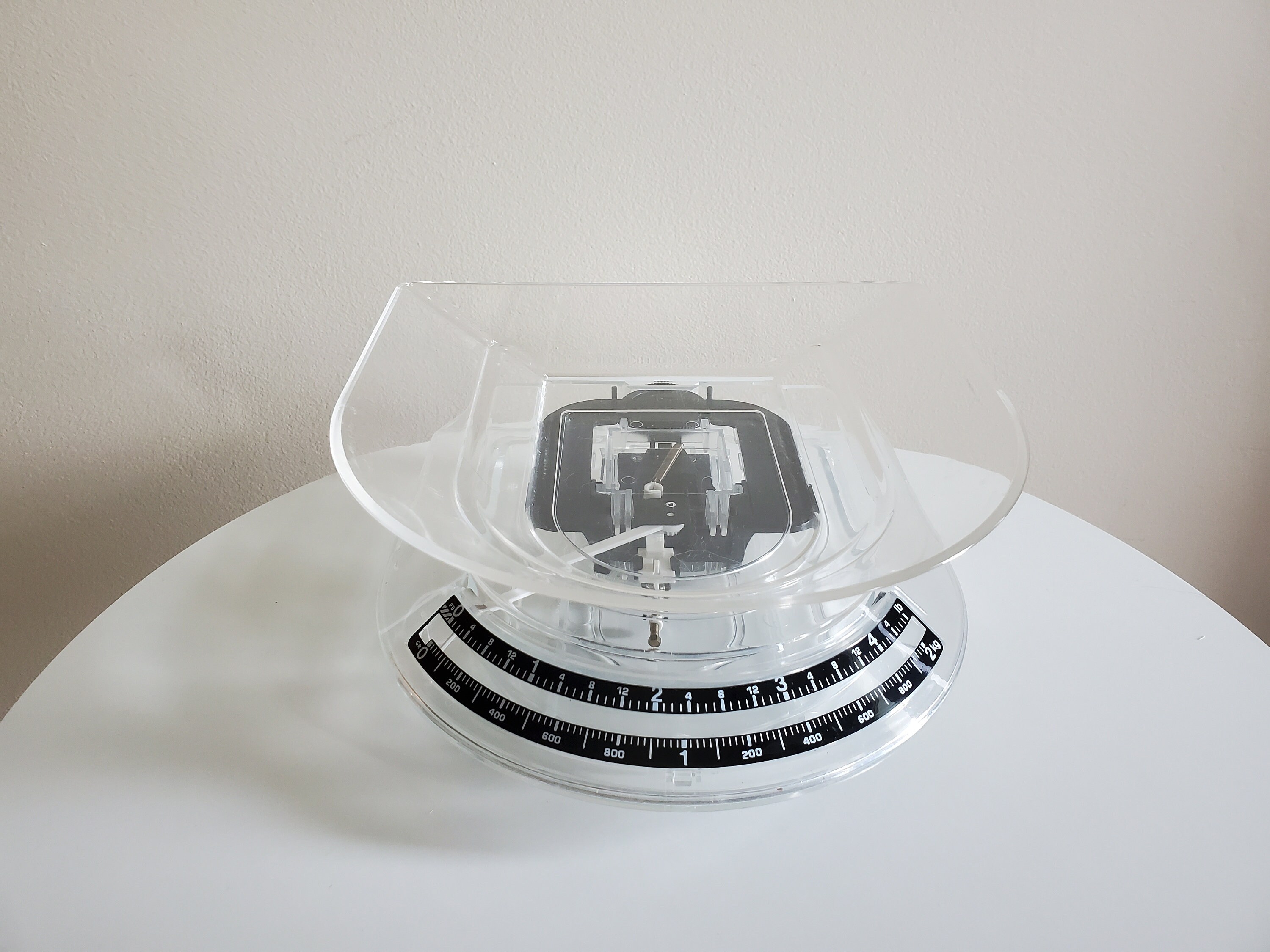 Vintage Guzzini Kitchen Scale - Lady B in Clear on Clear Plastic