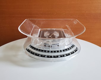 Vintage Guzzini Kitchen Scale - Lady B in Clear on Clear Plastic