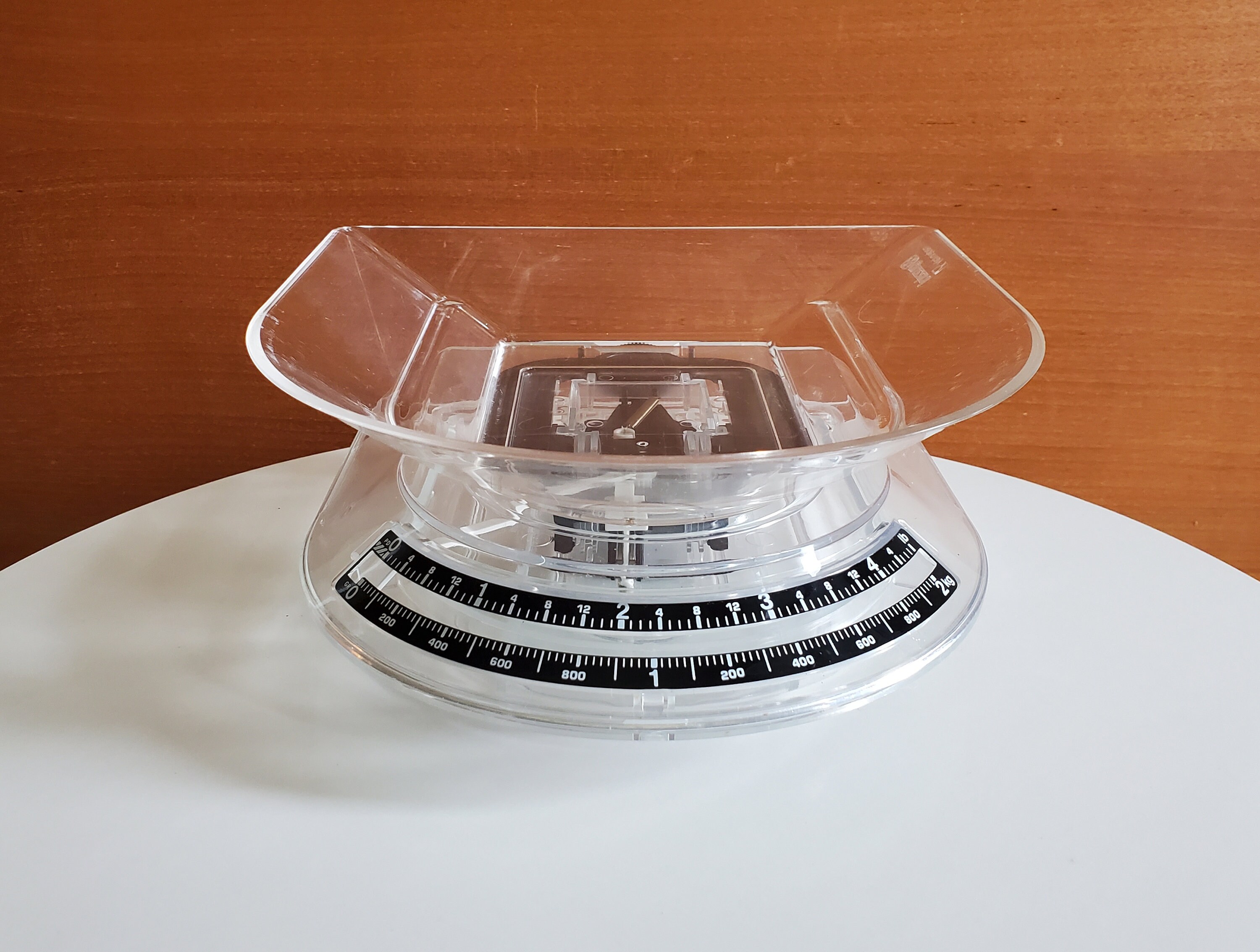 Vintage Guzzini Kitchen Scale - Lady B in Clear on Clear Plastic