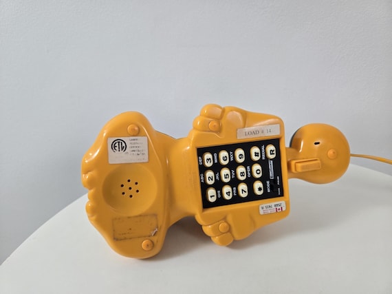 Vintage Garfield Push Button Telephone - Telemania - With Closing