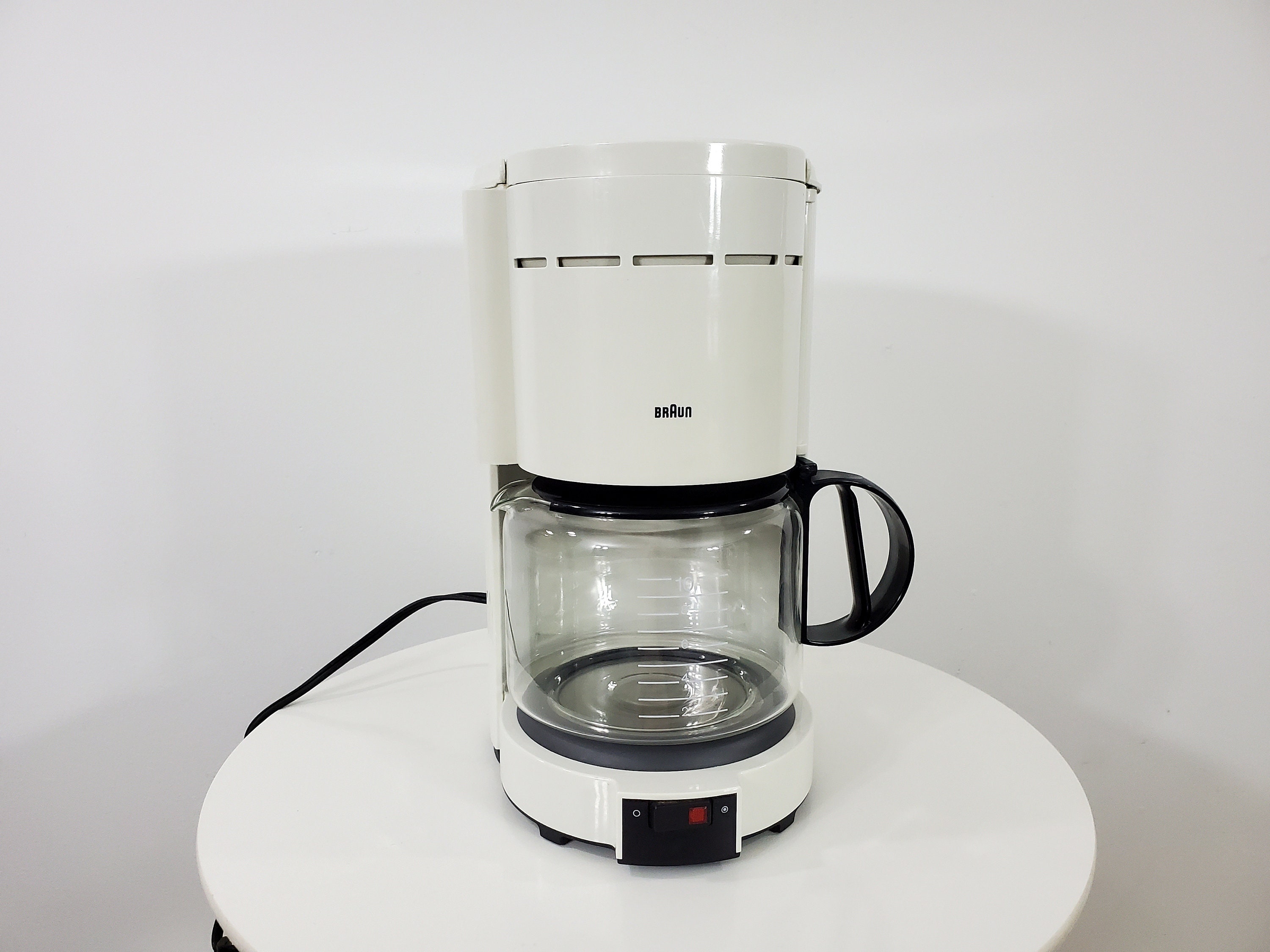 Vintage Braun Type 4057 Coffee Maker White 10 Cup Modernist Dieter