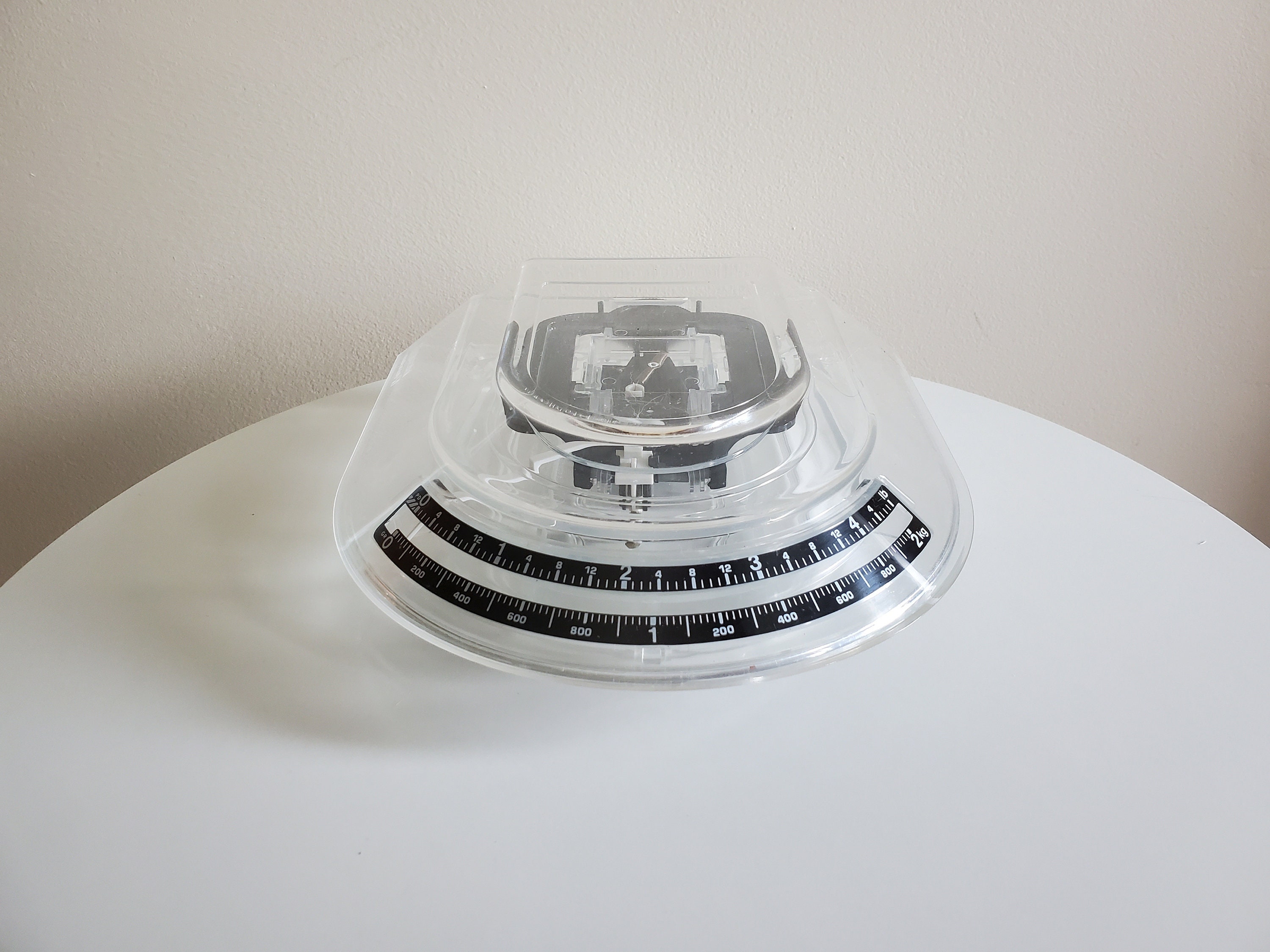Vintage Guzzini Kitchen Scale - Lady B in Clear on Clear Plastic