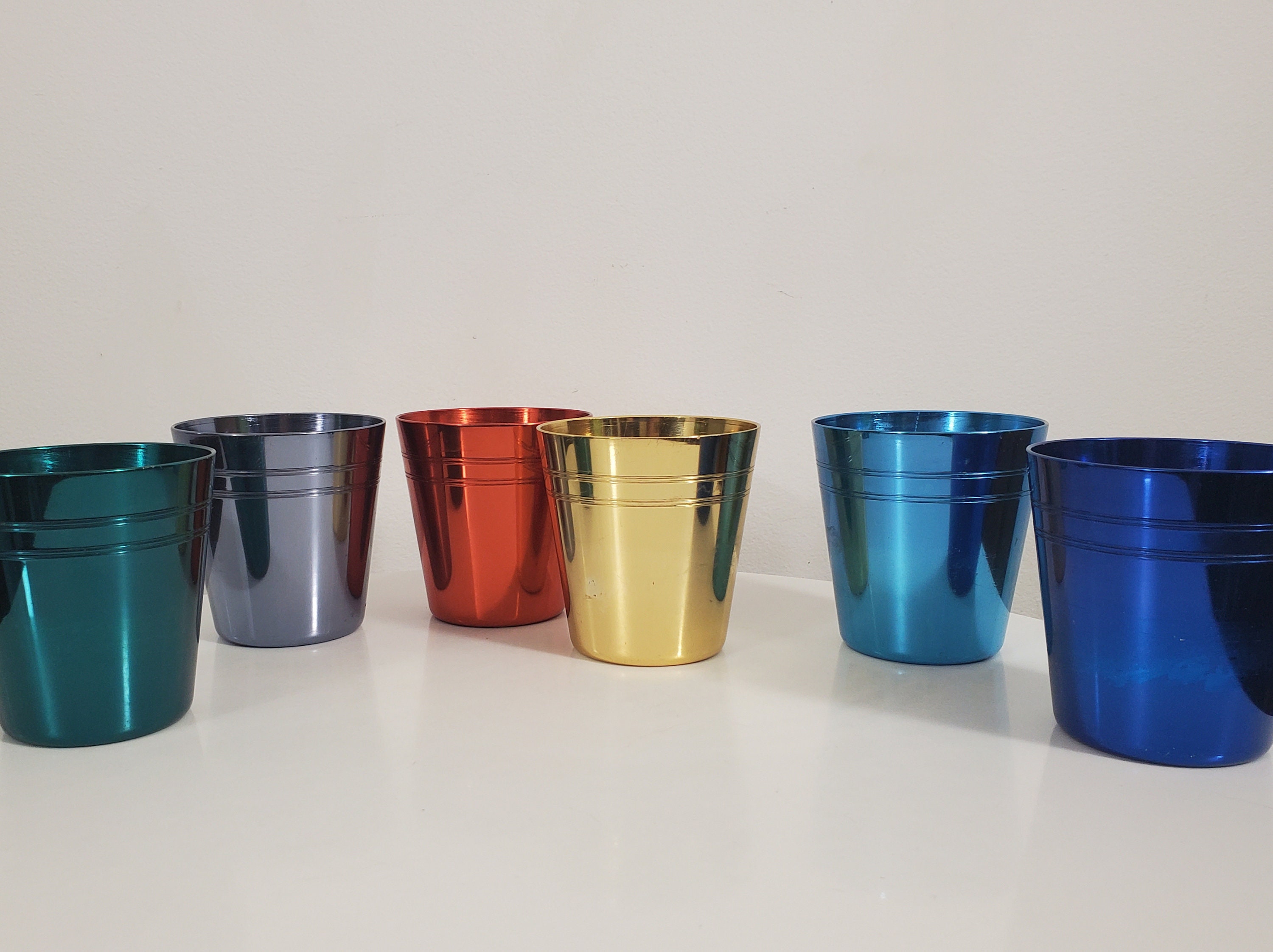 BURIUS Set of 6 Anodized Aluminum Tumblers