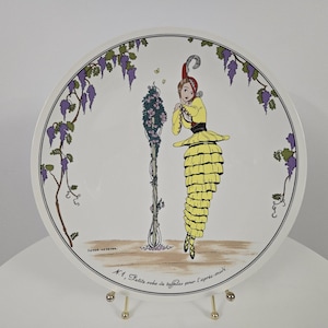 Villeroy and Boch Designer Plate - N. 1 Petite robe de taffetas pour l&#39;apres-midi (Litte Tafetta Dress...) - Design 1900 - Woman&#39;s Fashion