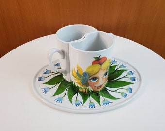 ヴィンテージチェコオリジナルボヘミア磁器ティー/コーヒーカップ 