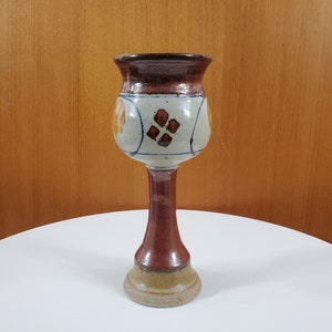 Vintage Ceramic Goblet - Mead Goblet, Wine Goblet - Stoneware - Clay Pottery