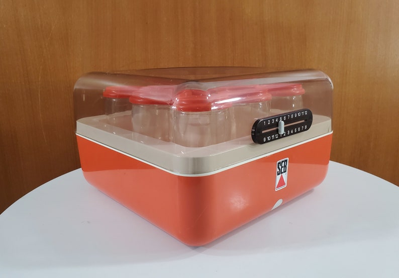 Vintage SEB Model 875 Yogurt Maker Bright Orange Working Etsy