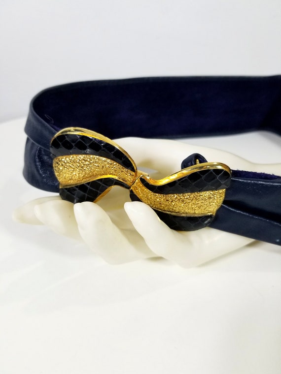 Vintage 1980s Century Canada Patent Leather Belt … - image 3