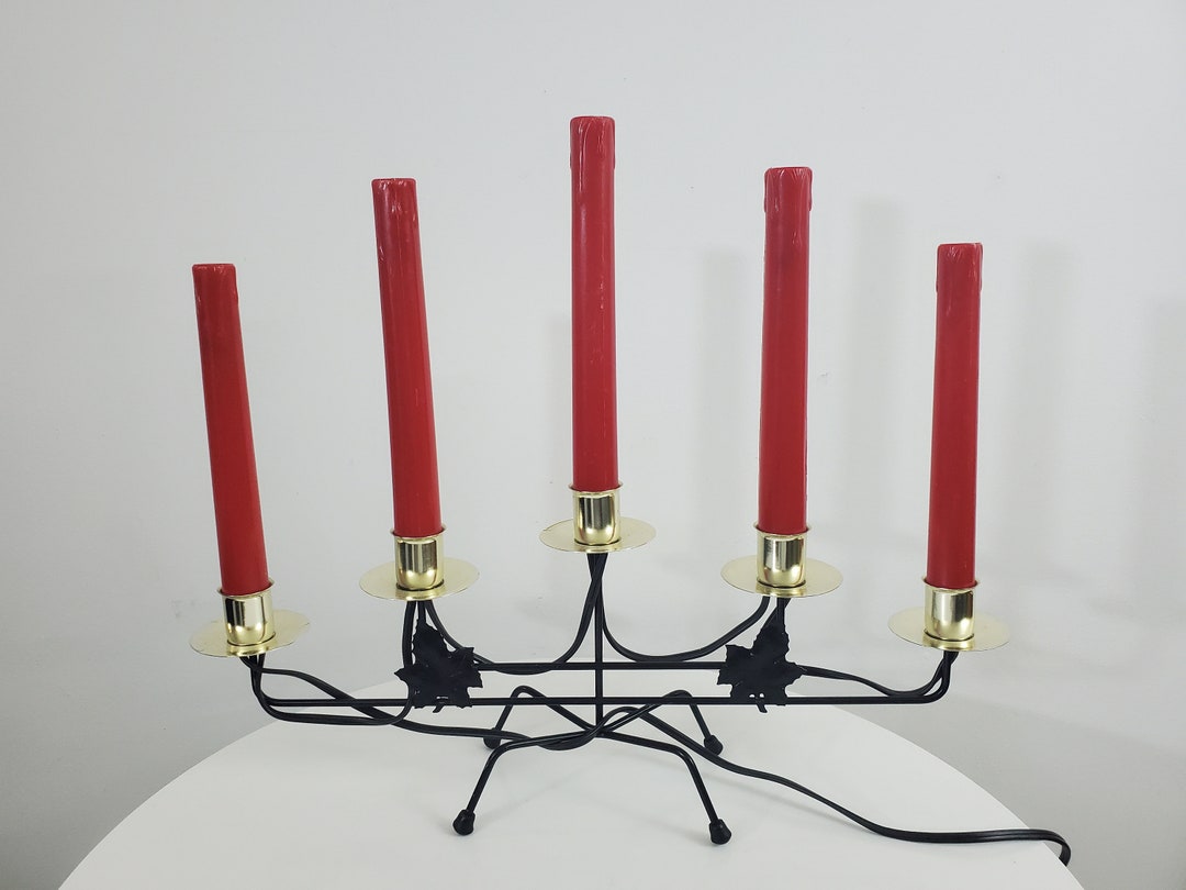 Vintage Iron Noma Candolier - 5 Candle Electric Candelabra - Includes ...