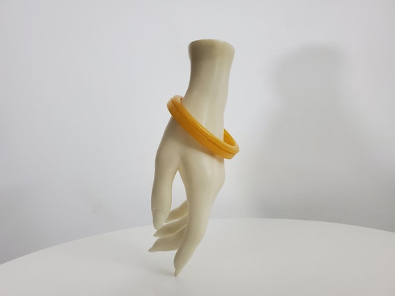 2 Pineapple Bakelite Spacer Bangles - Transparent… - image 7