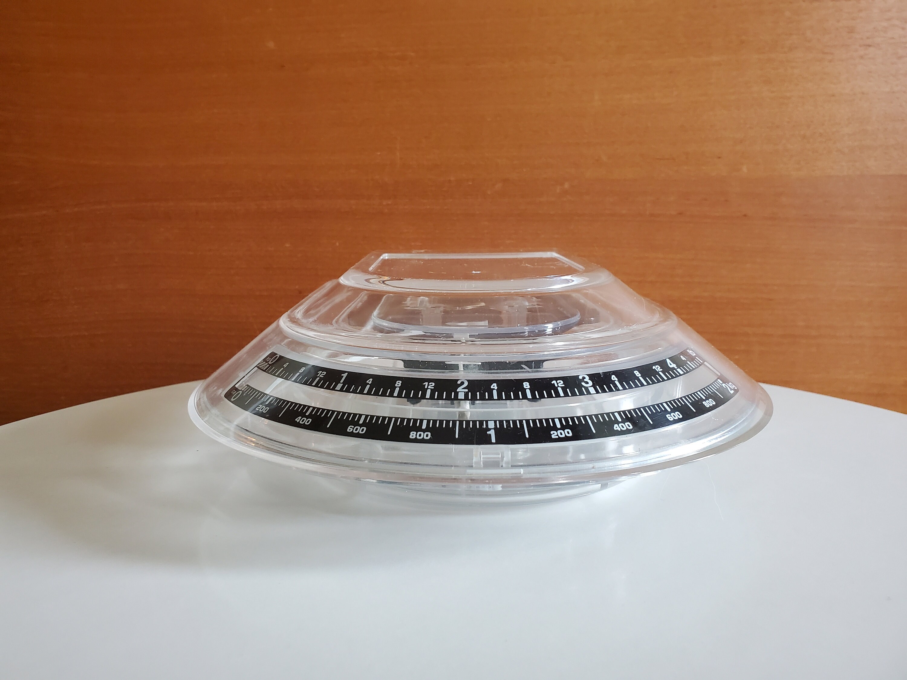 Vintage Guzzini Kitchen Scale - Lady B in Clear on Clear Plastic