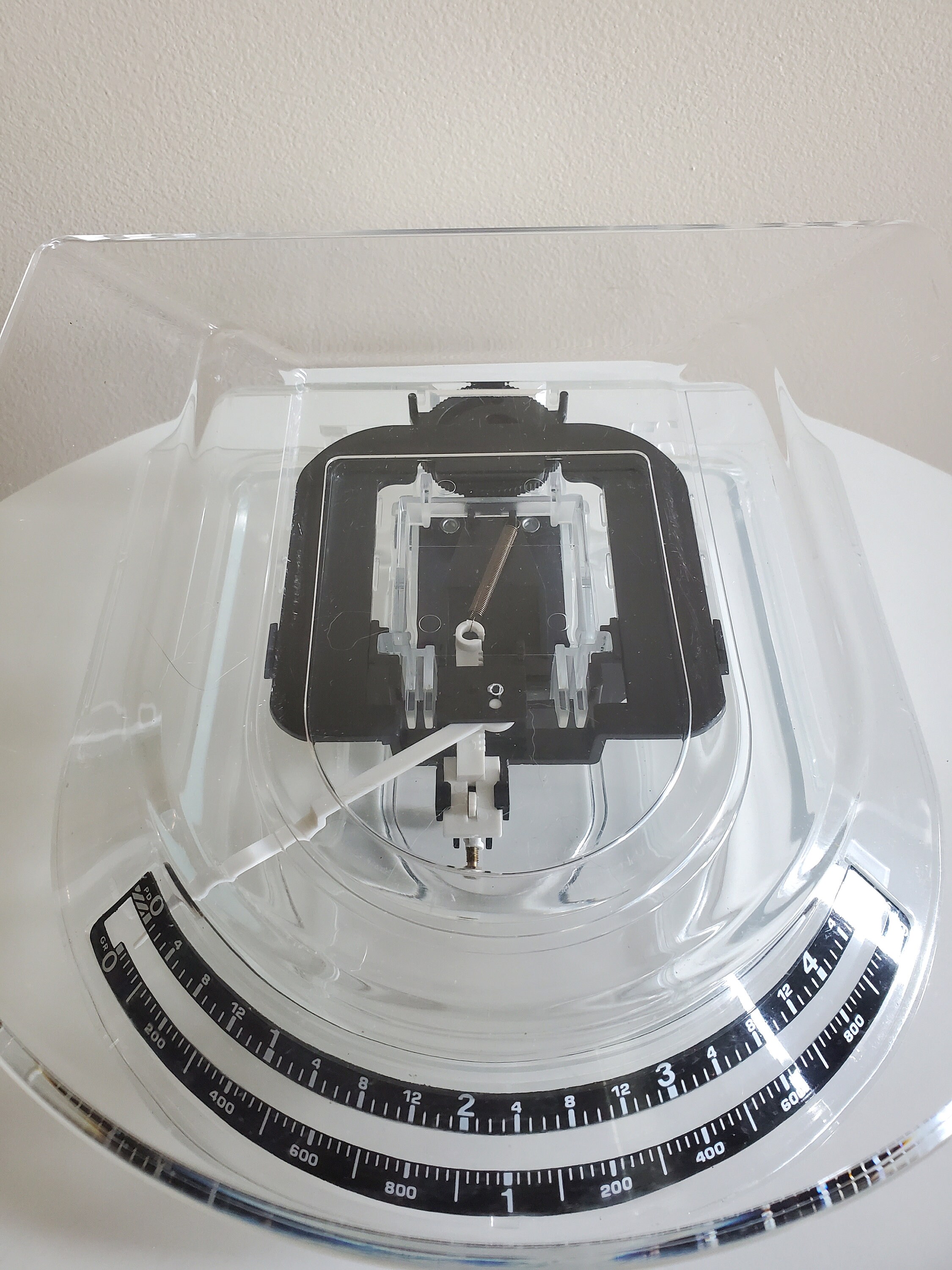 Vintage Guzzini Kitchen Scale - Lady B in Clear on Clear Plastic