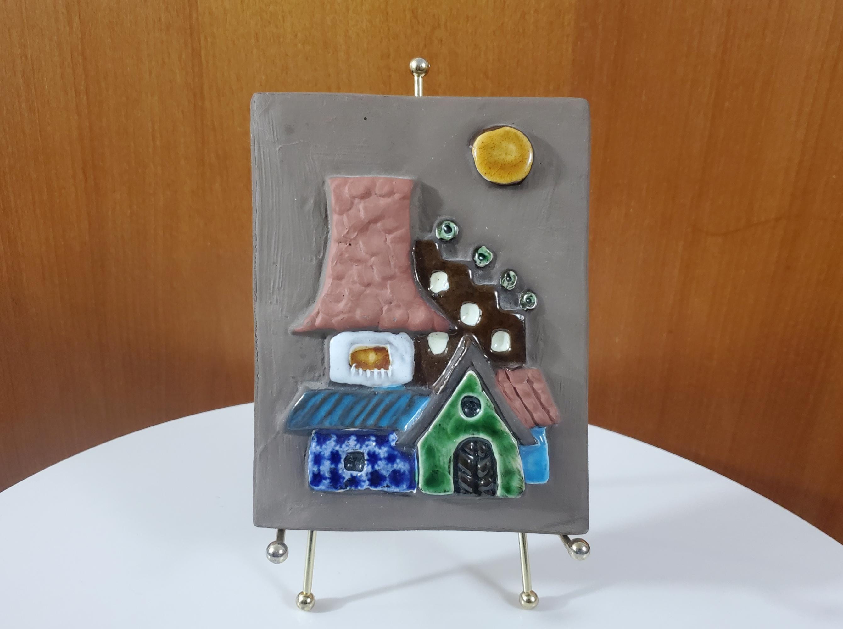 Vintage Jie Gantofta Ceramic Wall Plaque - Annika Kihlman - Glazed