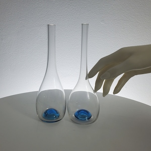 2 Vintage Rosenthal Studio-Linie Solifleur Vases in Blue - Michael Boehm - Rosenthal Bud Vases