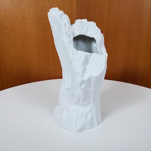 Hutschenreuther Bisque Porcelain Vase - Bark or Rock Pattern - Minimalist